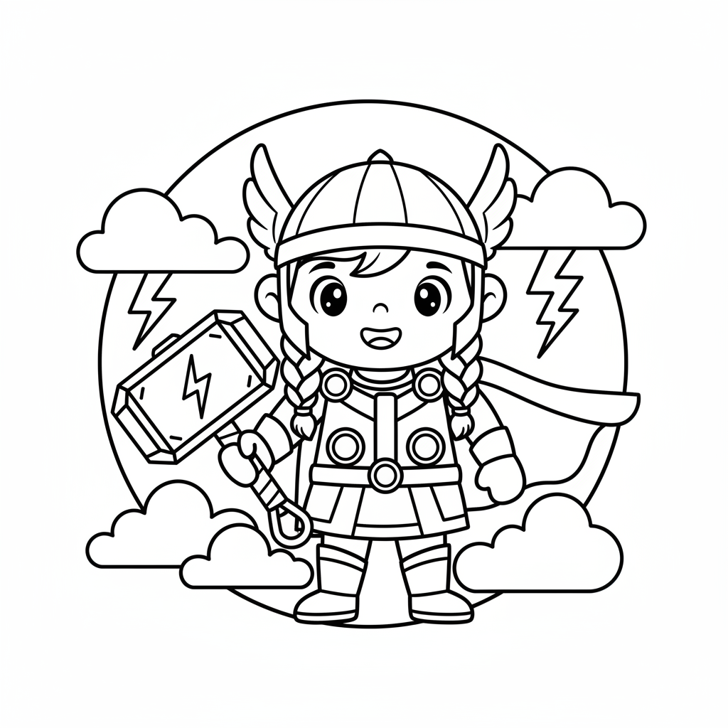 Coloriage thor coloriage 4