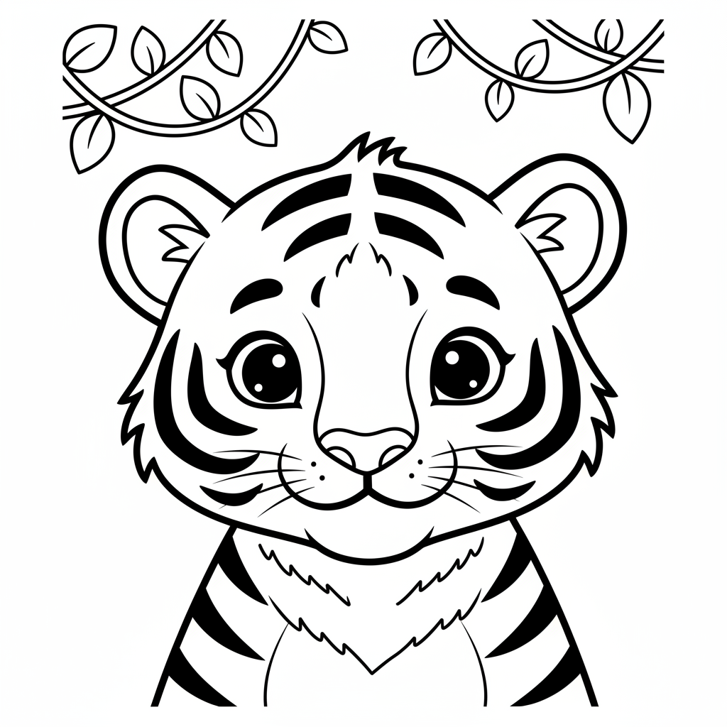 Coloriage tigre coloriage 4