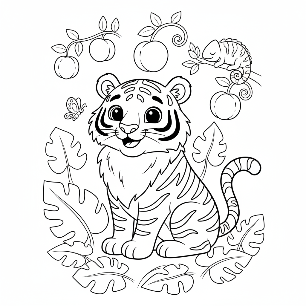 Coloriage tigre coloriage imprimer 2
