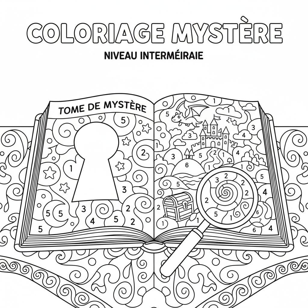 Coloriage tome coloriage mystere 2