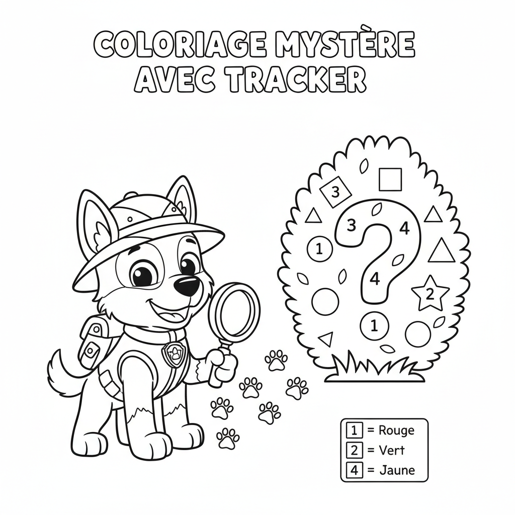 Coloriage tracker coloriage mystere