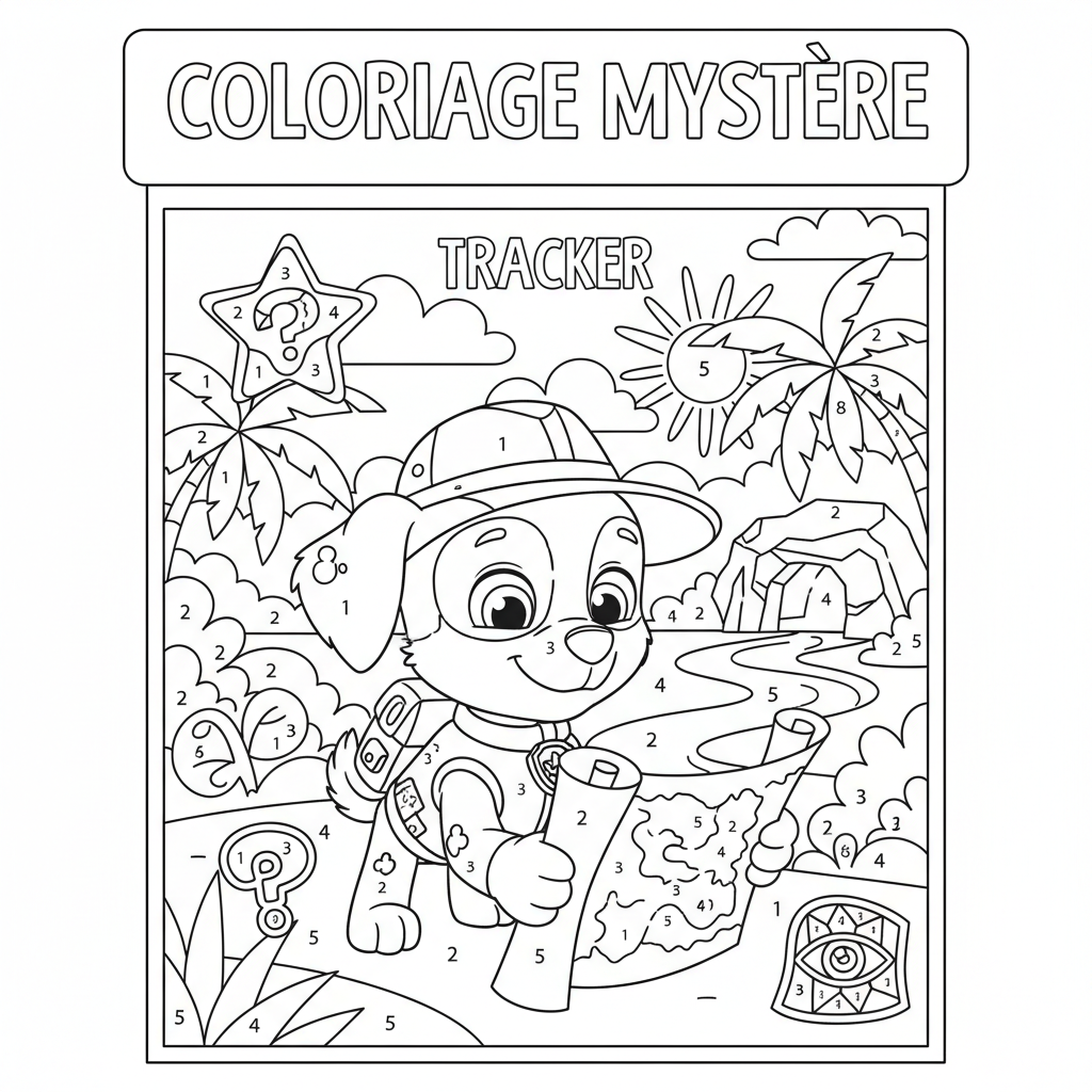 Coloriage tracker coloriage mystère 3