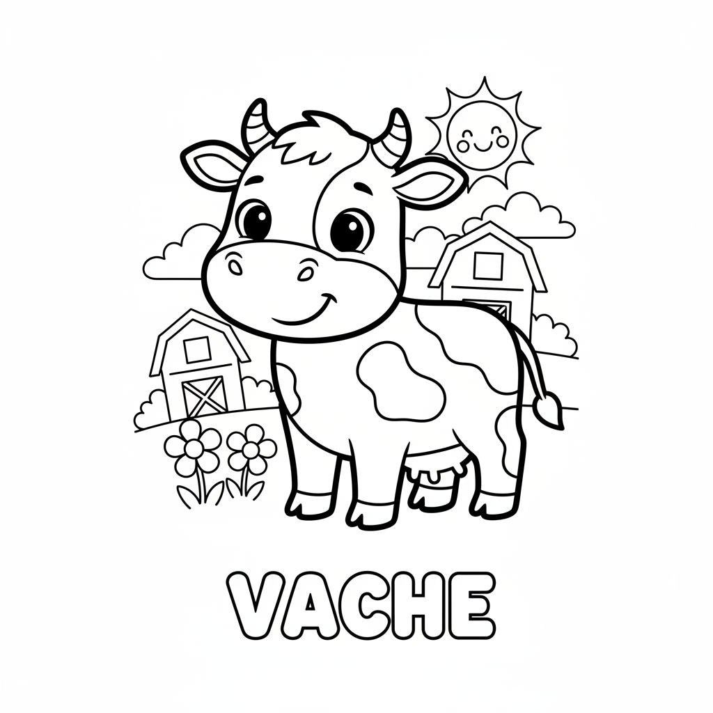Coloriage vache coloriage
