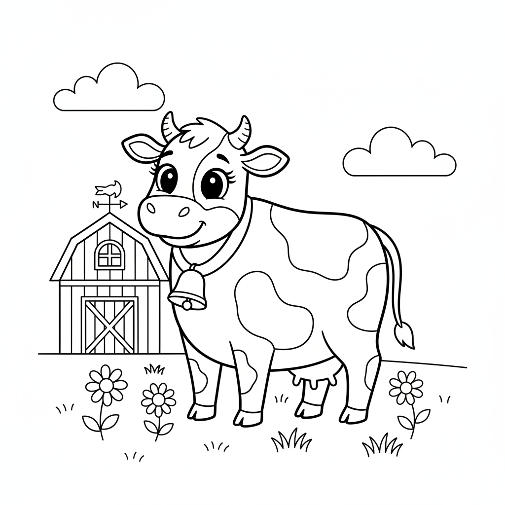 Coloriage vache coloriage 2