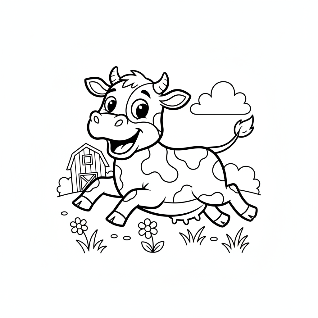 Coloriage vache coloriage à imprimer 5