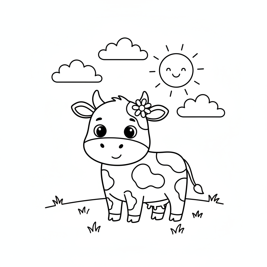 Coloriage vaches coloriage