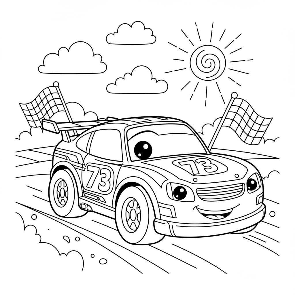 Coloriage voiture coloriage cars 2