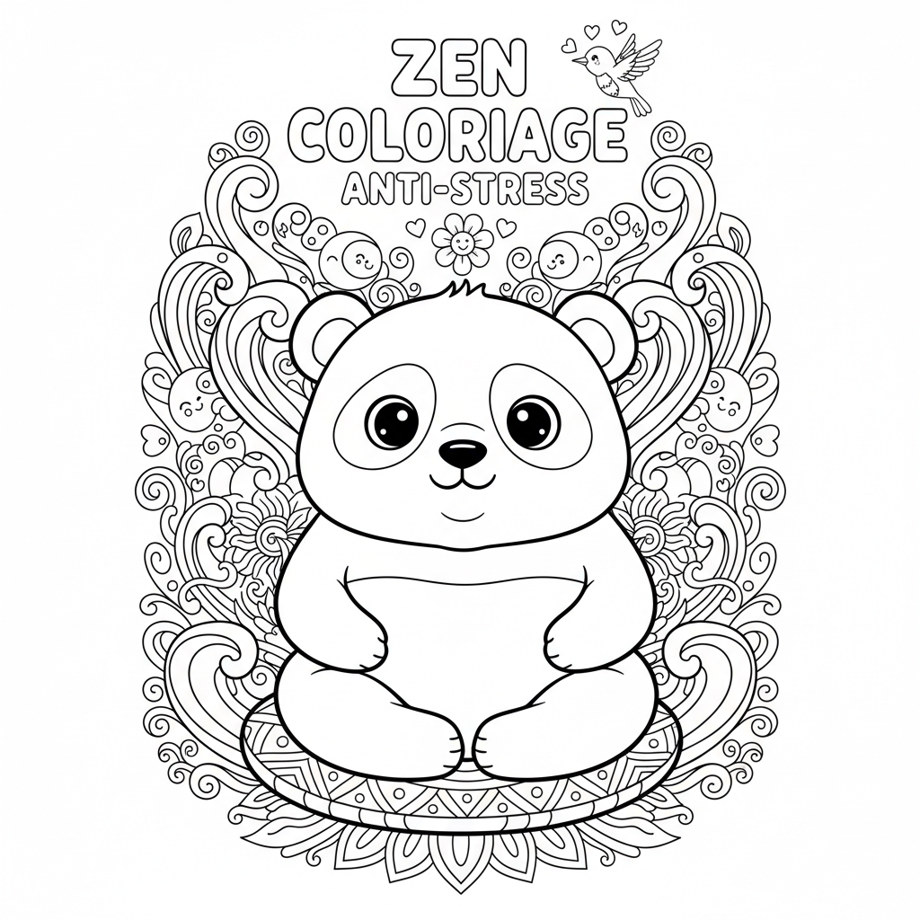 Coloriage zen coloriage 4